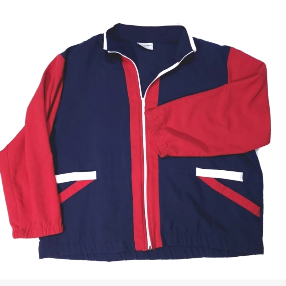 VTG Alfred Dunner Patriotic American Made USA Red White Blue Jacket Womens 20W